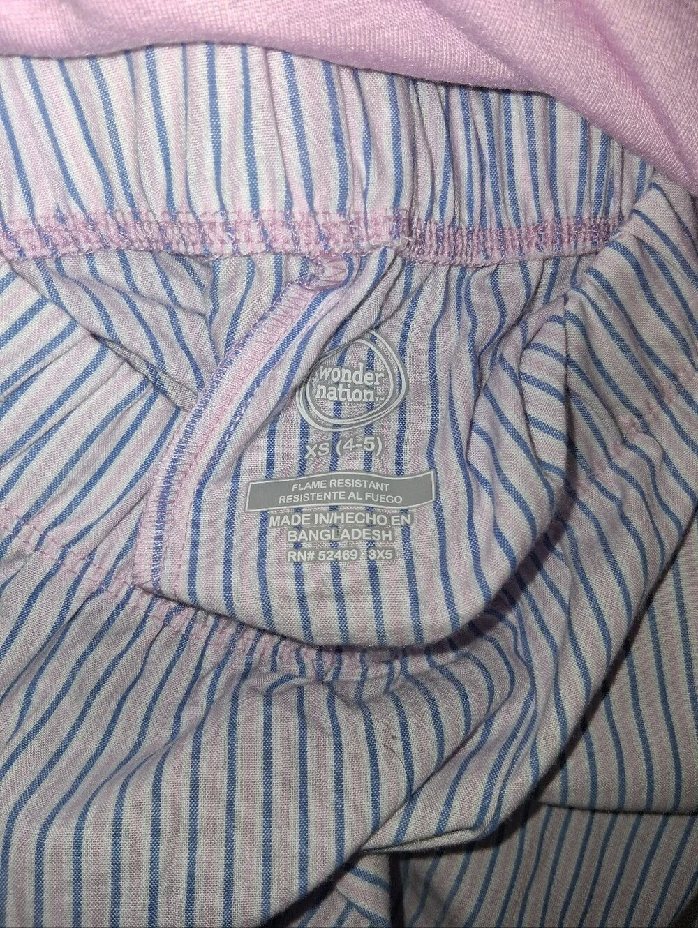 wonder nation Pink Short Sleeve 'Brunch Bunch' Pajama Set with Blue Graphic